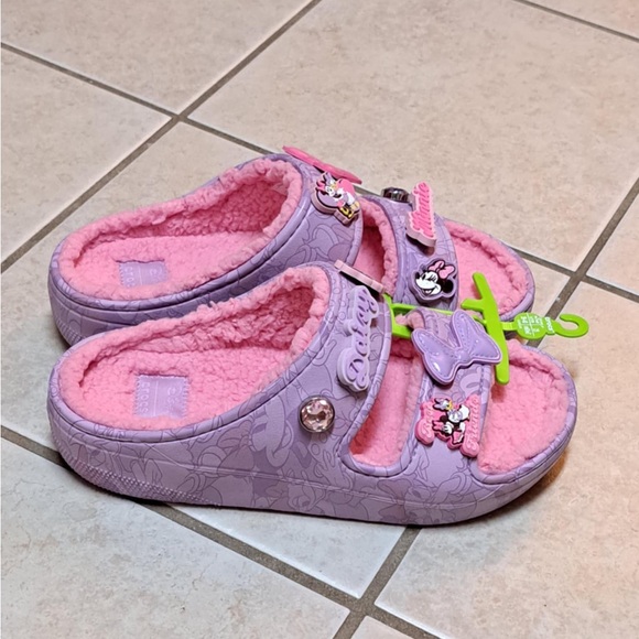 Crocs Disney Minnie Mouse & Daisy Classic Cozzzy Sandals - Women's size 9 - Picture 3 of 7